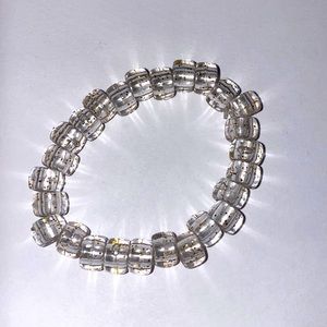 Clear with gold glitter bracelet